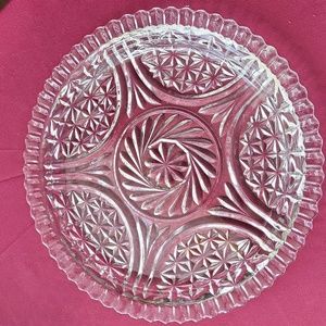 Vintage - Cut Glass Serving Plate